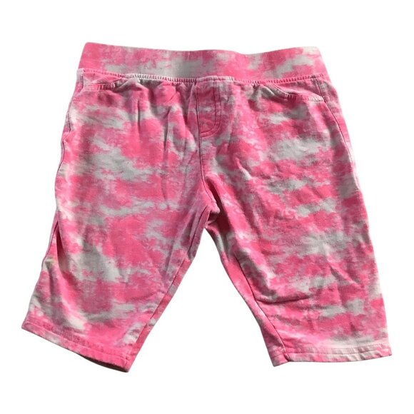 Freestyle Revolution Girls Pink Tie Dye Bermuda Shorts Size 12 Elastic Waist - Picture 10 of 10